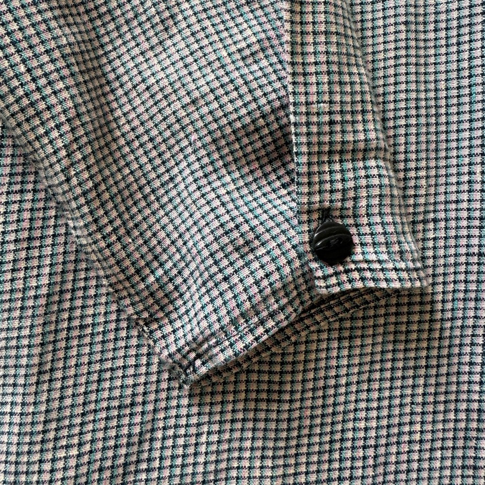 Flax Women’s Oversized Black and White Checkered Shirt- Size L - Picture 3 of 14